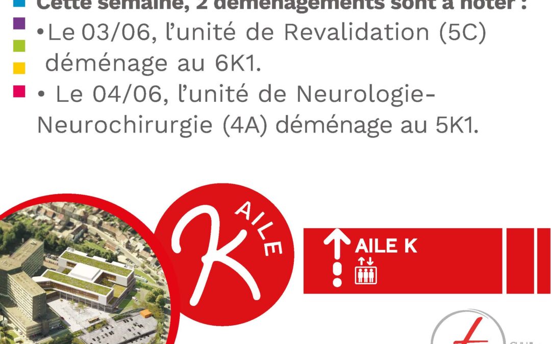 3 & 4 juin : déménagements du 5C vers le 6K1 et du 4A vers le 5K1